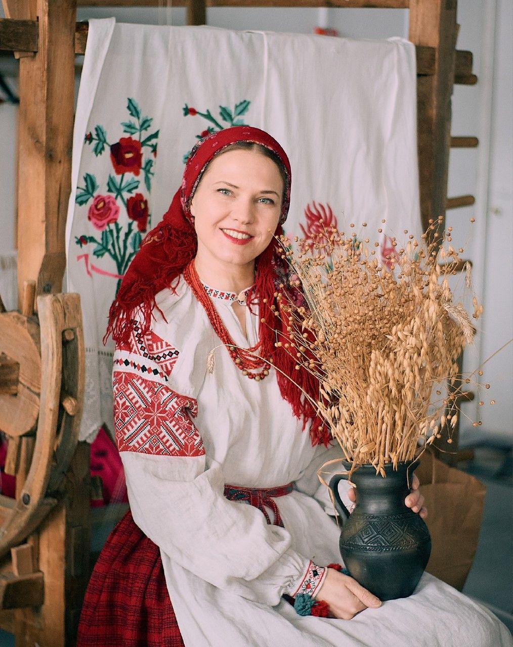 Women in Slavic costumes in Depok
