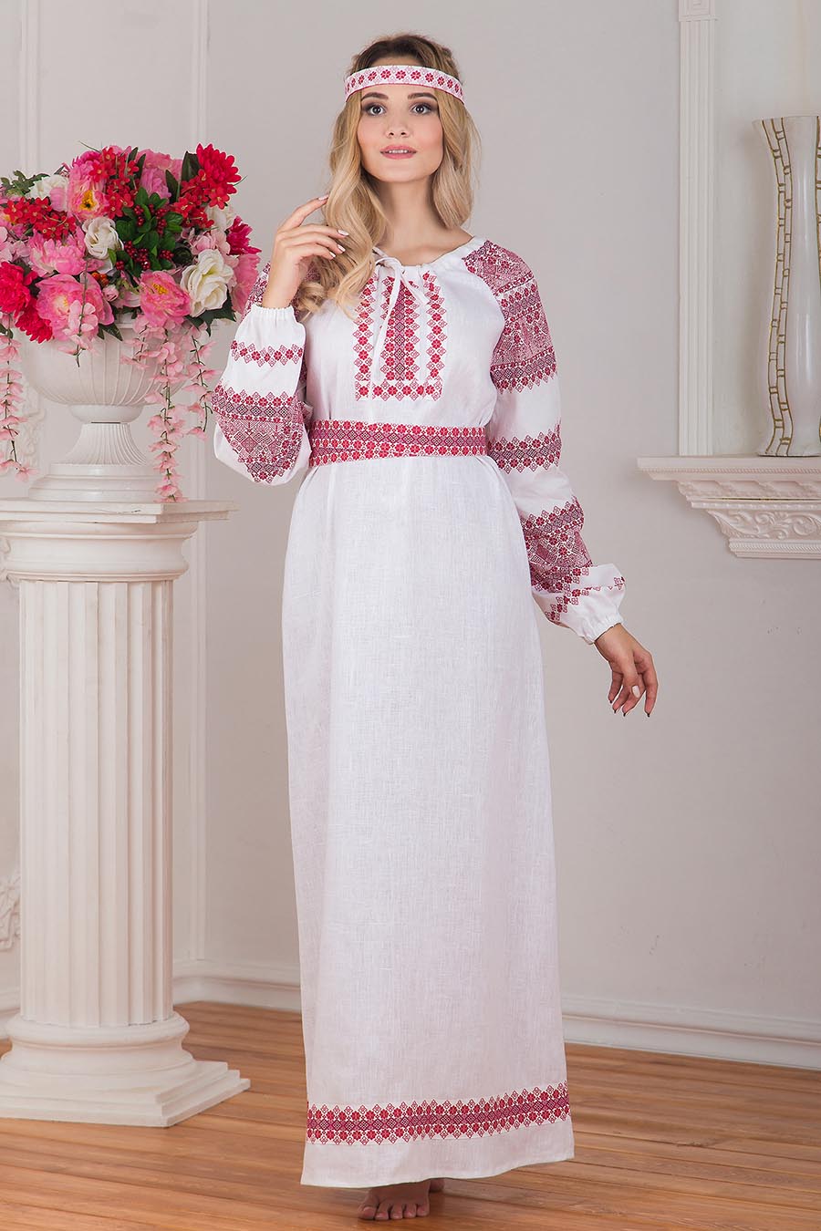 Women in Slavic costumes in Depok