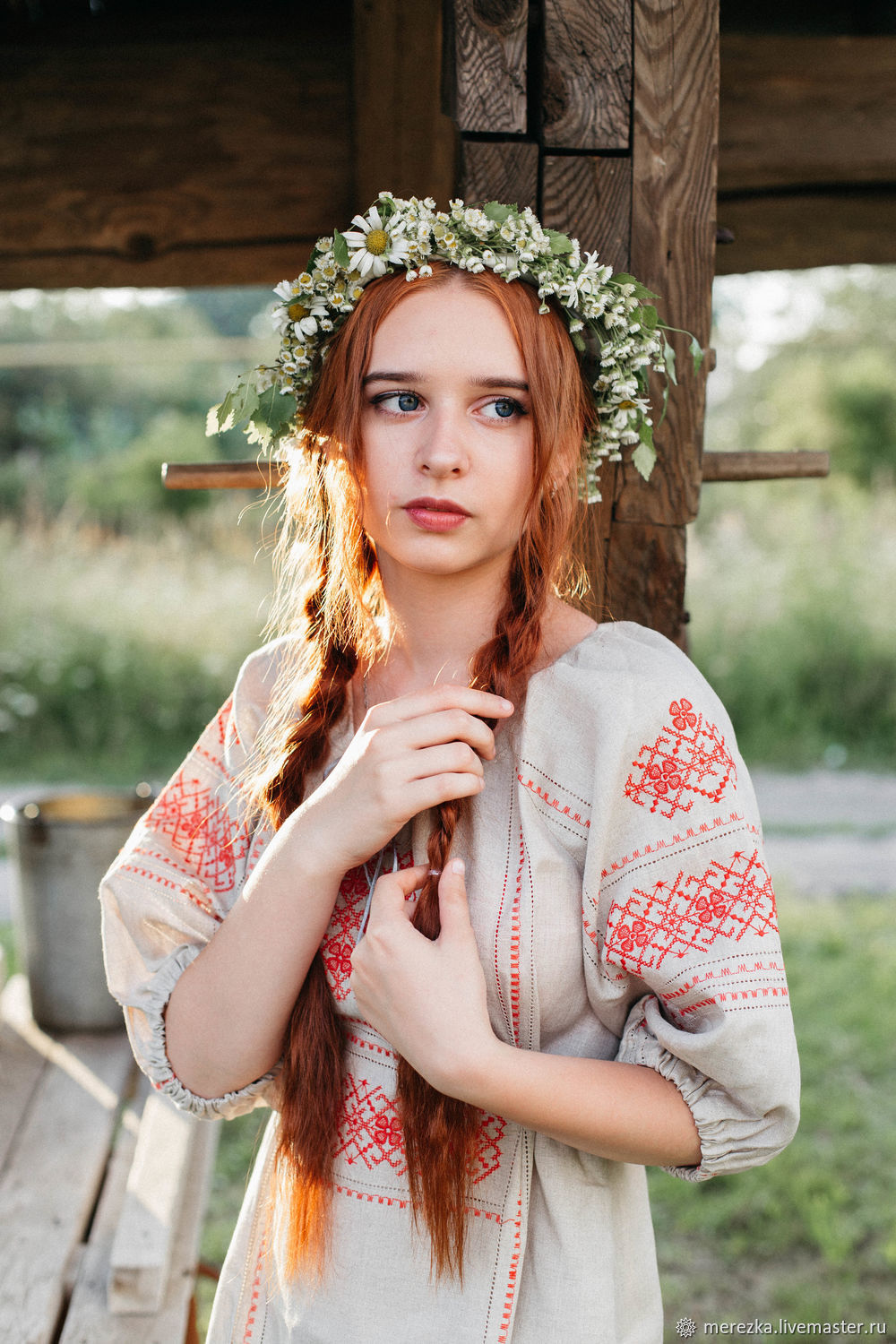 Girls in Slavic costumes in Depok