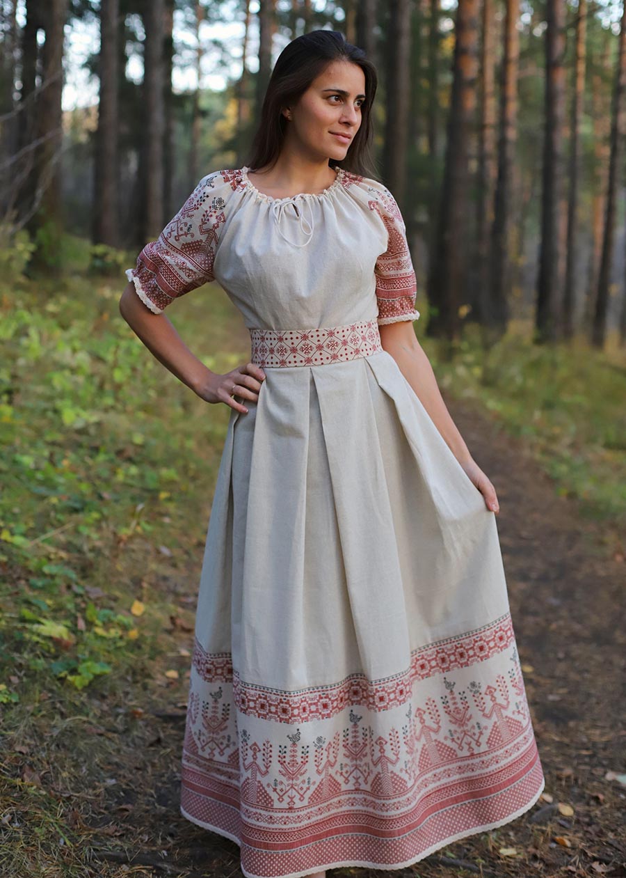 Girls in Slavic costumes in Depok