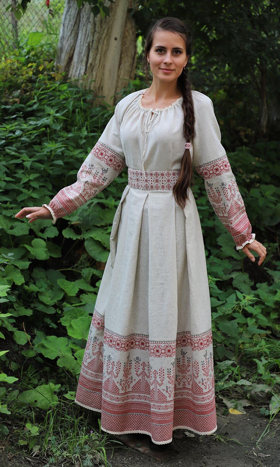 Girls in Slavic costumes in Depok