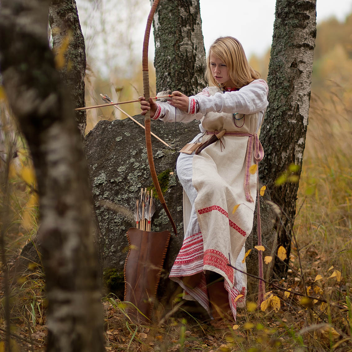 Sexy photo Girls in Slavic costumes in Depok