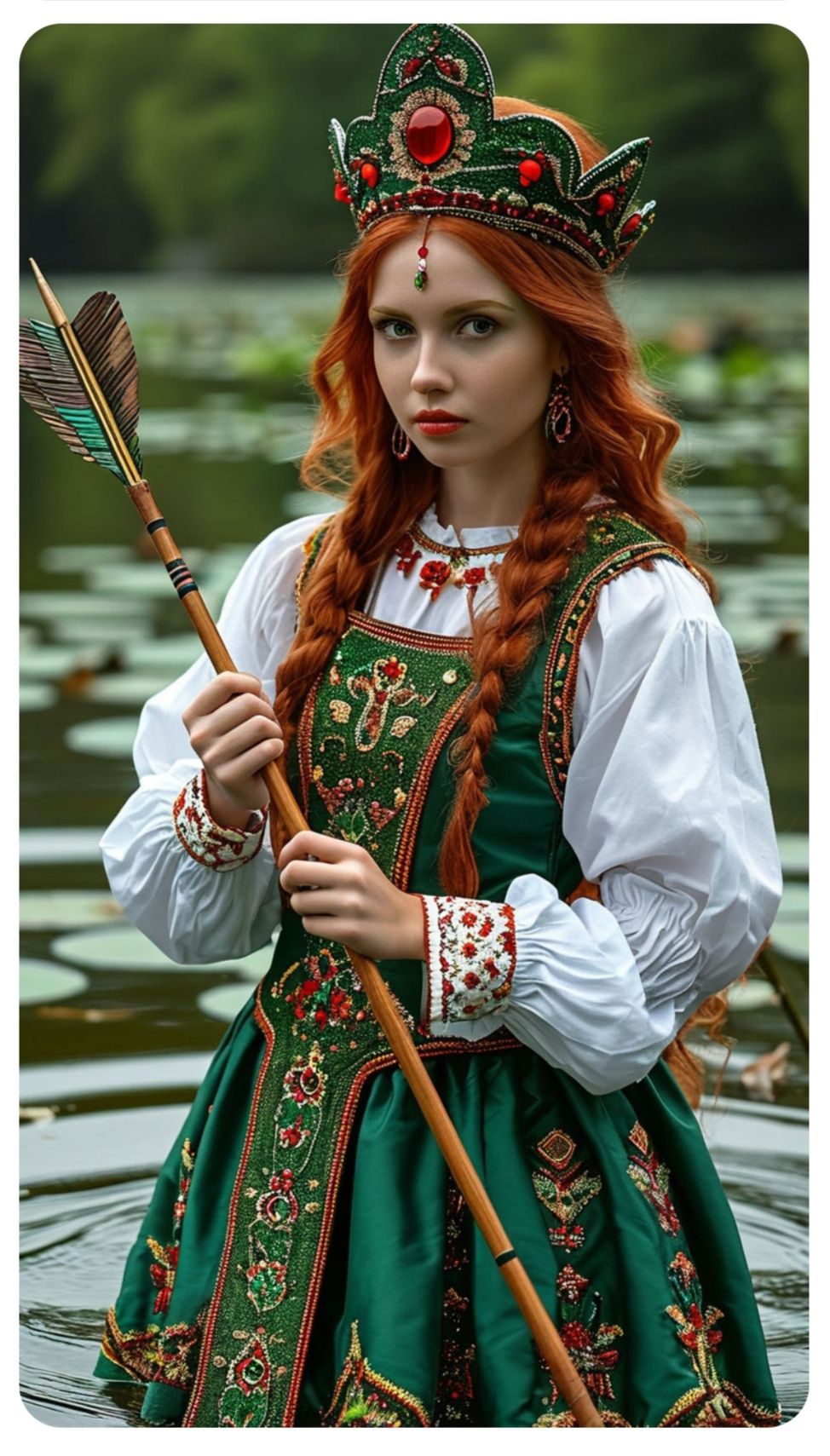 Nude girl Girls in Slavic costumes in Depok